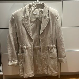 Mango Lyocell Linen Blend Blazer